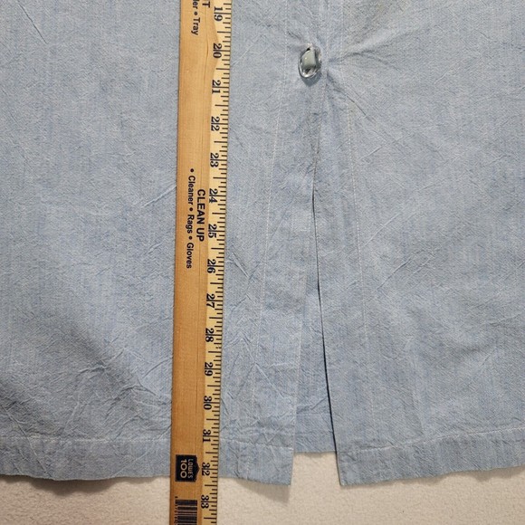 Vintage Chambray A-Line Skirt WATER WATER EVERY WEAR Miami USA Button Front - Picture 7 of 10